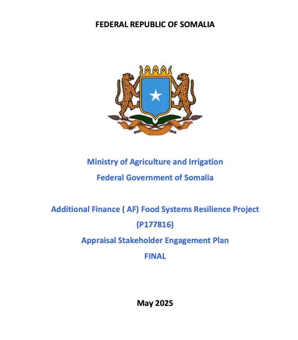 Additional Finance - Appraisal Stakeholder Engagement Plan